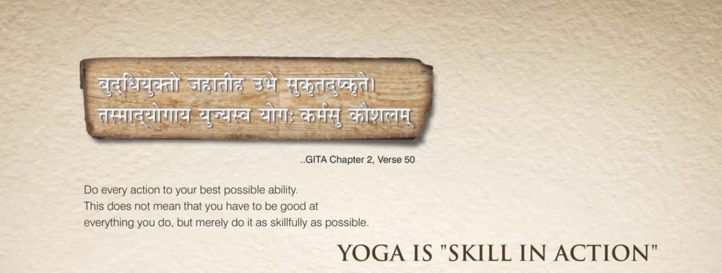 Yoga is skill in action